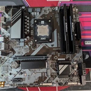 AMD B550M DS3H Motherboard - Black and Gray